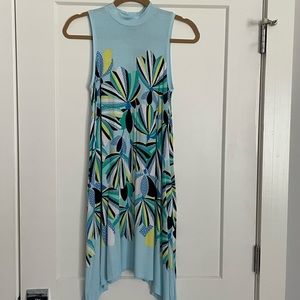 Kaari Blue Curvy Jade Bloom Sleeveless Dress NWT